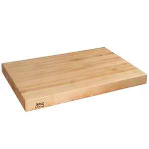 John Boos Maple Wood End Grain Cutting Board for Kitchen Prep, 30" x 23" x 2.25"