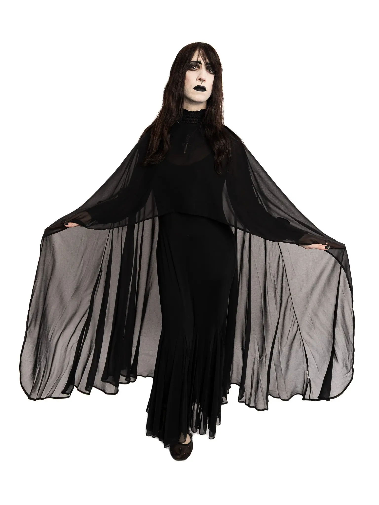 Audra Chiffon Cape RESTOCKED! FAN FAVORITE!!