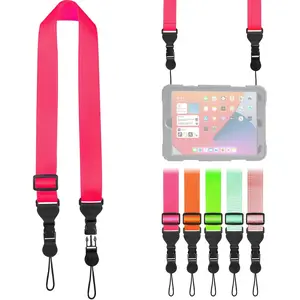 Nylon iPad Strap, Adjustable Camera  Strap, Comfortable  Strap for iPad, Cellphone Tablet, Camera, Laptop, Binocular, Luggage Bag(Pink Universal  Lanyard)