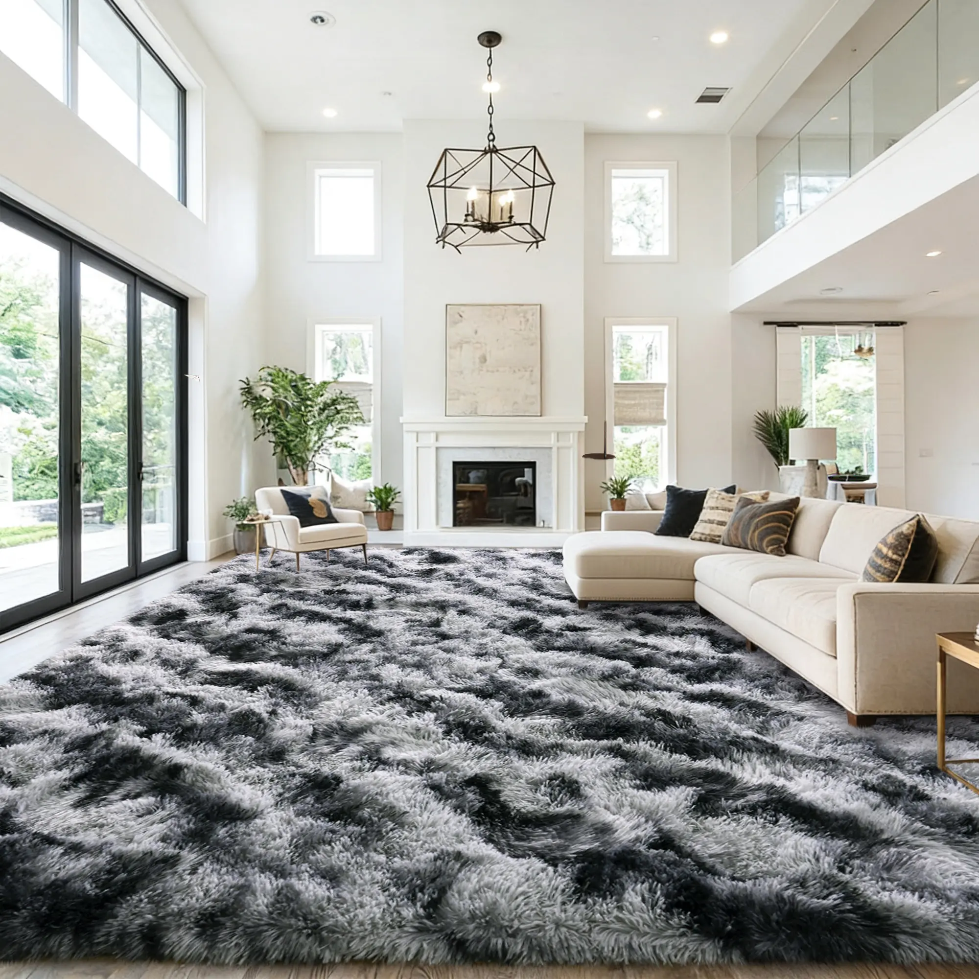 Tie-dyed Black Grey Stripes