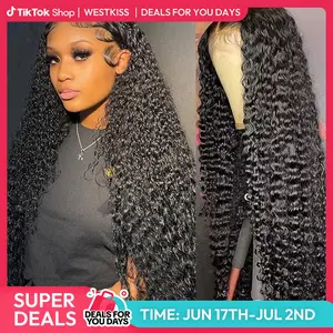 West Kiss Ready Go Glueless Deep Wave 7x4 Closure Wig Human Hair Pre Cut Lace 7x5 Closure Wig Pre Bleached PrePlucked 13x4 Lace Front Wig DealsForYouDays