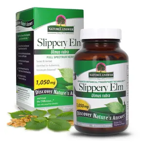 Nature's Answer Slippery Elm 90 Capsules | Super Concentrated Herbal Supplement | Soothes Mucous Membranes | Demulcent Herb | Kosher | Vegan | Gluten Free | Single Count