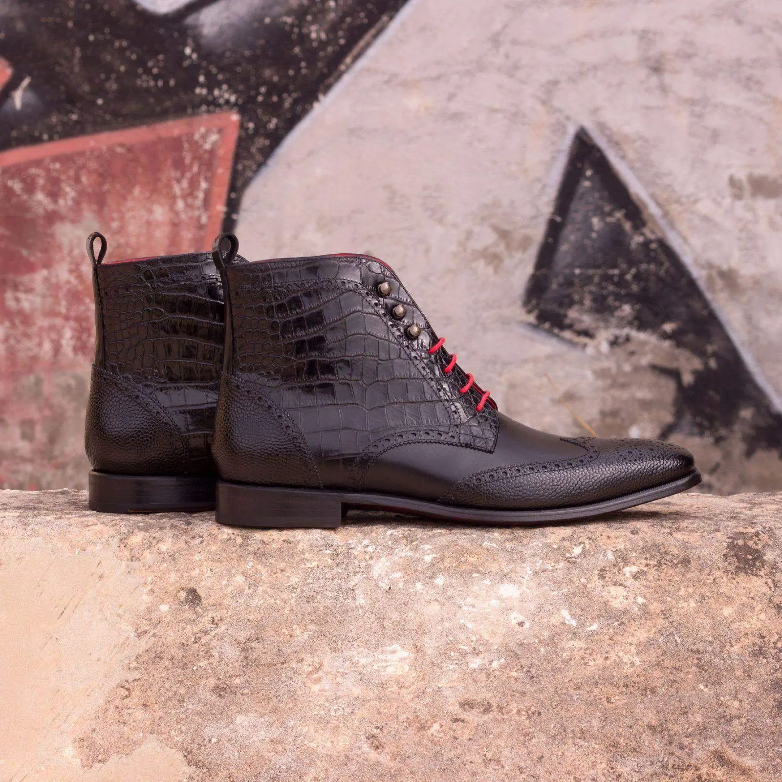 W Military Brogue Boots