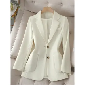 Women's Elegant Blazer Jacket, Autumn Winter Fashion Outerwear, Versatile Casual Wear, Perfect for Office & Daily Use