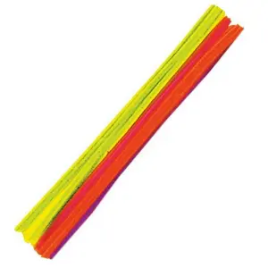 Assorted Hot Colors Chenille Stems