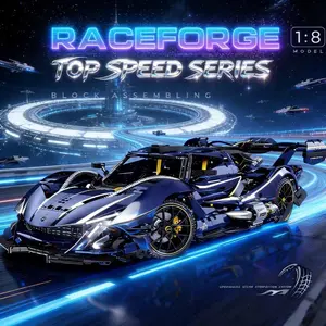 Apollo Famous Super Car Building Block Model 1:8 Assembly Toy, Educational Gift, Creative Desktop Decoration, 3656 Pcs