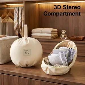 Viral Cute Bra Washing Bag Set of 2, Lucky Dog Drum Lingerie Wash Bag, Aesthetic Laundry Bag for Bras Underwear Socks, Anti-Tangle Bra Saver for Washer Machine, Kawaii Travel Storage Pouch Gift for Her
