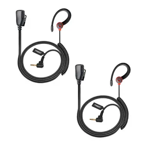 YNIBST G Shape 2.5mm Walkie Talkie Earpiece with Mic PTT, Earhook in-Ear Portable Headset for Motorola T200TP T260 T260TP T402 T460 T465 T600 T605 T800 MH230R T472 Talkabout 2 Way Radio(2 pcs) Audio
