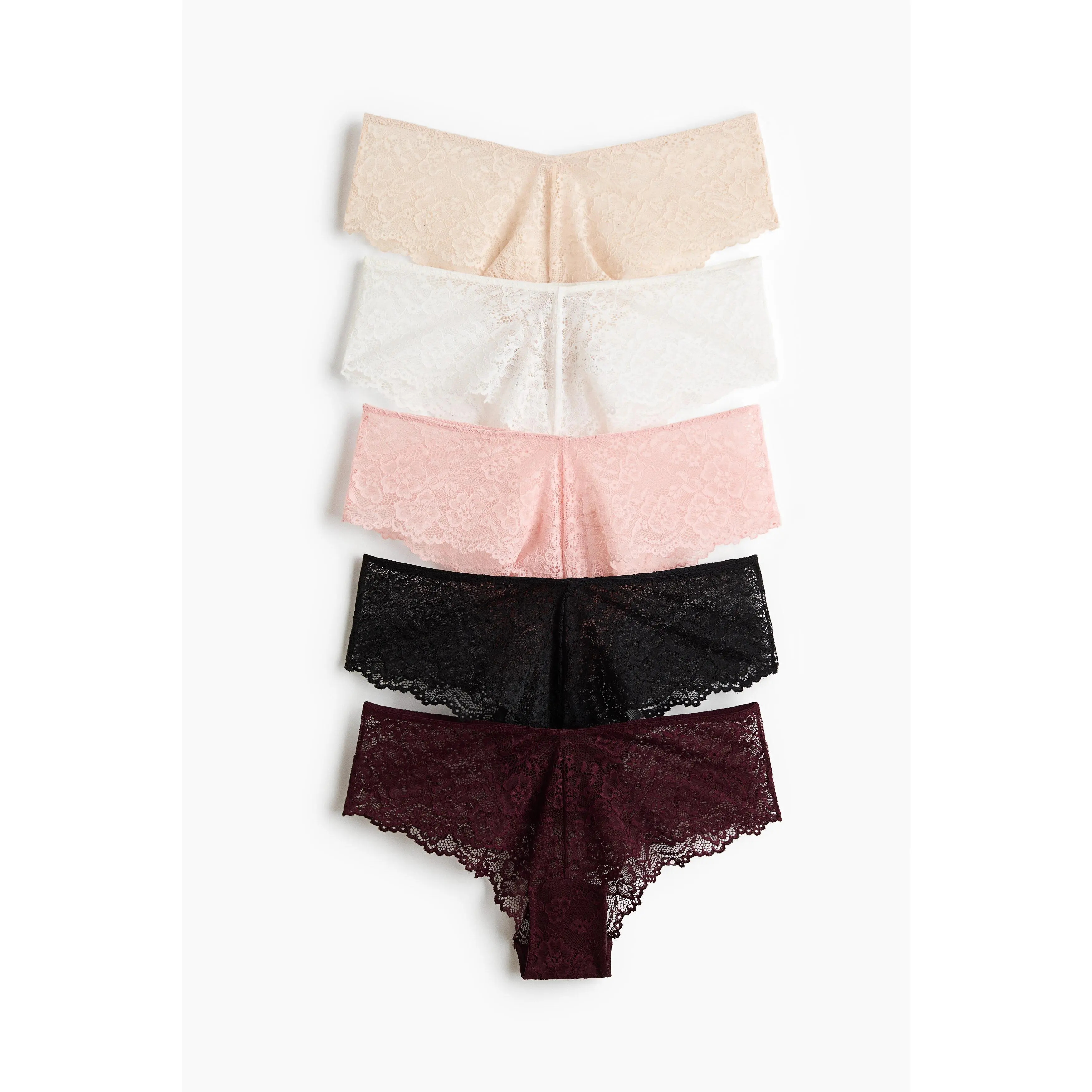 H&M 5-pack lace hipster briefs
