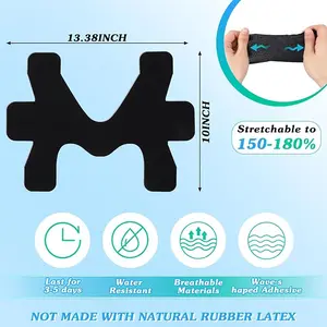 Unisex Athletic Support Tape - 10 Pcs Waterproof Breathable Cotton Elastic Stretch Tape for Ankle Sprain, Running; Provides Ligament & Muscle Stability, Pain Relief (Black)