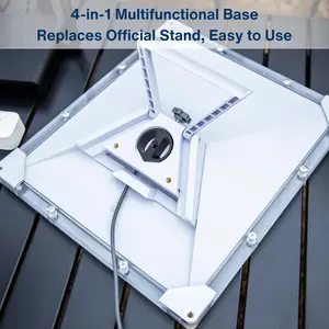 Multi-Functional Pipe Adapter Mount for Starlink Mini, 4 Mounting Options - Angled Support, Magnetic, Pole & Tripod Mounting, Corrosion Resistance, Easy to Install