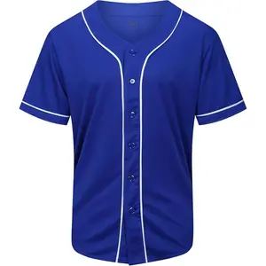 Blank Baseball Jersey,Short Sleeve Plain Jersey Shirt,Sports Uniform for Men Women(White, Black, Red,Blue,S-3XL)