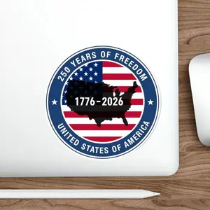 USA 250th Anniversary Truck Stickers, Matte Car Sticker,  USA Flag Map Sticker