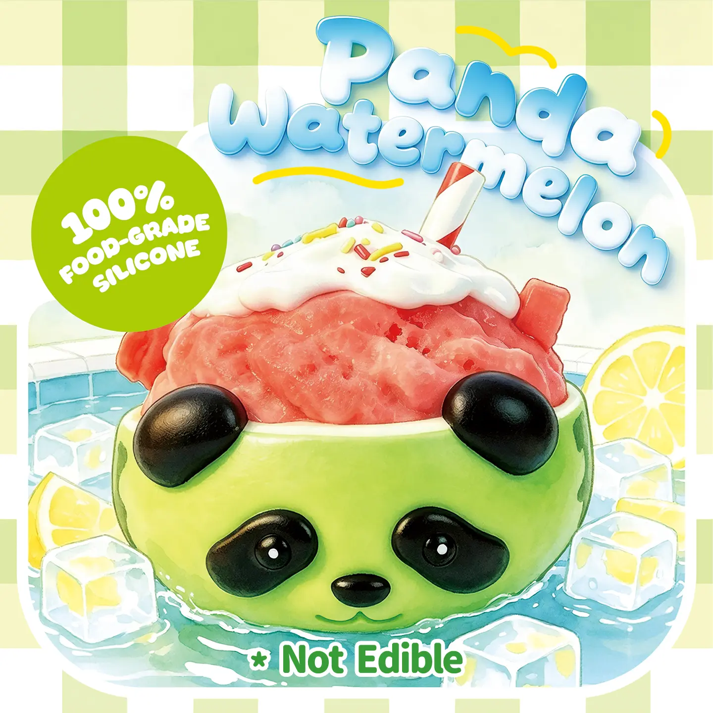 panda watermelon Series Tabasquishy DIY relieve stress Handmade Blind Box A026