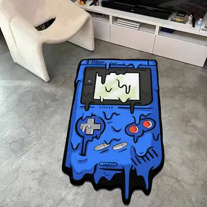 Game Console Pattern Floor Mat, Creative Non-slip Floor Carpet, Decorative Area Rug for Home Living Room Bedroom, Home Decor