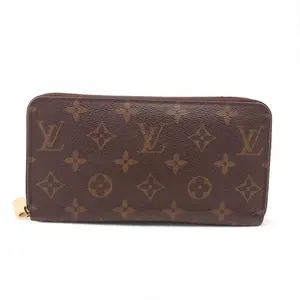 Pre-owned Louis Vuitton canvas Small Leather Goods $915 RFID Monogram Zippy Wallet Fuchsia