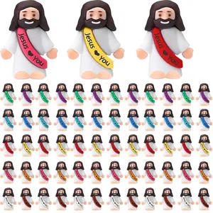 30 Pcs Mini Jesus Figurines, Colorful Jesus Statues for Easter Egg Hunts, Religious Gifts for Kids and Adults, Religious Home Decor