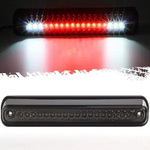 Partsam High Mount Stop Light Third 3rd Brake Light Replacement for Silverado/C10 C/K 1500 2500 3500 and Sierra C/K 1500 2500 3500 1988 to 1998 Rear Center Cab Top Roof Tail Light Cargo Lamp (Smoke)