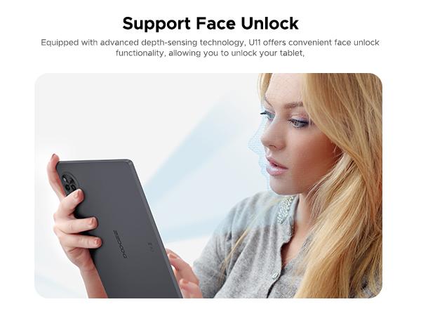 U11 11" Tablet, Android 15, Gemini AI, 16GB+128GB/2TB, 8580mAh, 5G WiFi, Widevine L1, 13MP Camera, GPS, OTG