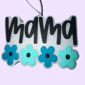 Mama With Flowers Cute Custom Car Freshie Freshener