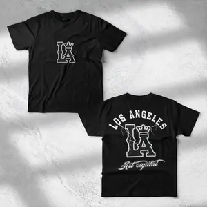 Los Angeles LA Crown Vintage Graphic Tee Crewneck Shortsleeve Tshirt Y2K Streetwear Urban Art Capital Fit Hip Hop Aesthetic Cotton Top Daily Casual Wear