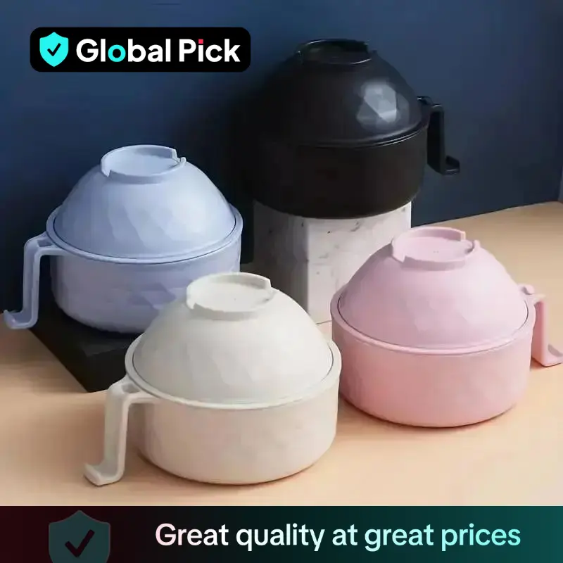 Ramen Bowl Set, 1/2 Counts Microwave Safe Instant Noodle Bowl & Tableware Kit, Durable Matching Lunch Box For Student