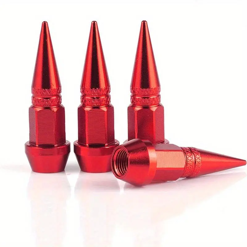 Dustproof Spiked Aluminum Tire Valve Stem Caps, Wheel Stem Caps for Cars, SUVs, Trucks, Bicycles and Motorcycles, Tire Repair & Fitting Accessories, Tire Pressure Caps, Car Parts, Auto Parts