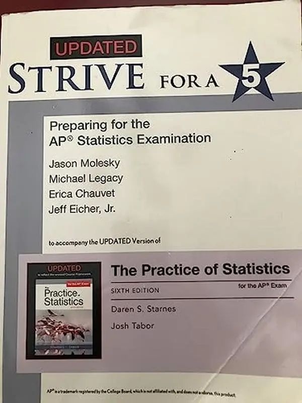 USED Book - UPDATED Version of Strive for a 5: Preparing for the AP® Statistics Exam by Daren Starnes (Paperback) - english