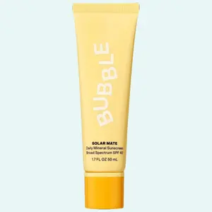 Bubble Skincare Solar Mate Mineral Face Sunscreen Broad Spectrum SPF 40 - Zinc Oxide Sunscreen with Blue Light Protection & Ginseng Extract