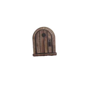 2D Mini Vintage Wooden Door Decor, Flat Fairy Tale Wall Decoration for Living Room, Room & Holiday Display, Easter Halloween Christmas Decor