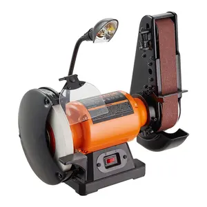 【Summervibes】VEVOR 8 Inch Bench Grinder with 2 x28 Inch Belt Sander Combo,  Bench Grinder Sander with 2.5A Induction Motor for Metalworking Sharpening Grinding