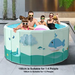 1piece No-Inflation Foldable Swimming Pool Home Outdoor Thickened Pool Fence Game Sand Pit Durable Design Easy Assembly