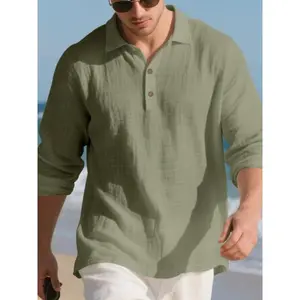 Men’s Long-Sleeve Piqué Polo Shirt, High-Quality Fabric, Comfortable Fit Design, Ideal for Everyday Wear, Fashionable & Practical Clothing