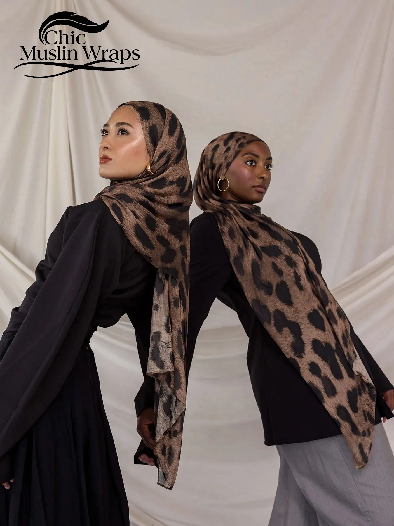 Women's Classic Chic Leopard Print Hijab Scarf, Head Scarf, Soft Fabric Comfortable Wear, Modesty, Ramadan Fashion Jersey Hijabs for Muslim for Various Occasions, Turban Hijab