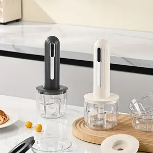Rechargeable Handheld Food Blender, Multi-Function Electric Meat Grinder, Vegetable Garlic Chopper, Portable Baby Food Maker for Home Kitchen Cooking