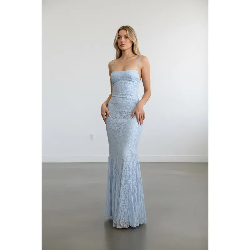 princess polly baby blue dress Women's Backless Dresses