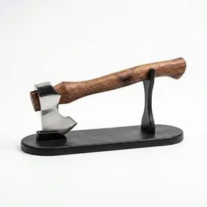 Handmade Decorative Axe for Desk Aesthetic - Polished Steel Collectible Model, Men's Office Accessory, Cool Room Decor & Tabletop Figurine