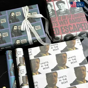 What's In the Box?! Funny Unique Gift Wrap Paper for Christmas, Custom Movies Xmas Wrapping Paper, Gift for Her, Gift for Him