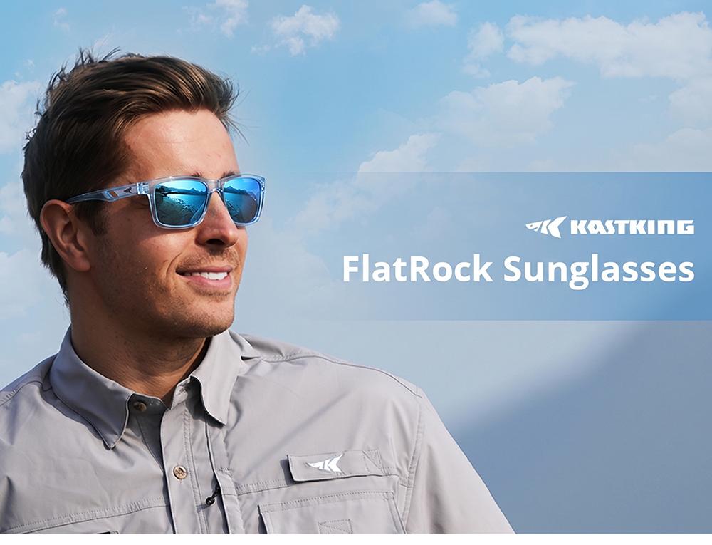 KastKing FlatRock Polarized Sports Sunglasses for Men, Women Sun Glasses Fishing Cycling Running with UV Protection