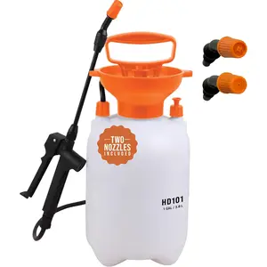 1 Gallon Pump Sprayer – HD101 Garden Sprayer for Weeds, Lawn Care & Pesticides – 52” Long Hose, 2 Nozzles & Easy Carry Handle – Durable & Lightweight