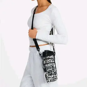 Neoprene Cube Crossbody Bag for Women Black/White Stylish and Practical Design