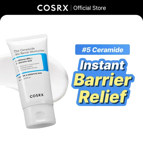 [COSRX Official] The Ceramide Skin Barrier Moisturizer (80ml) - Korean Hyaluronic Acid Moisturizer for Dry, Sensitive Skin, Soothing, Hydrating, Boosts Moisture, Helps Repair Barrier Hydrate Skin Repair