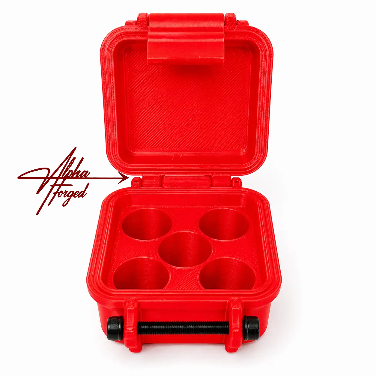AlphaForged 3mL Vial Storage Mini – Holds 5 (16mm) Vials | Compact Organizer Case