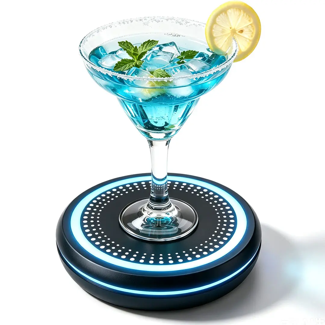 GFFKIT Smart Coaster Cordless Cocktail Machine, Automated Cocktail Maker for Home Bars with Interactive Lighting & Unlimited Recipes,Portable for Indoor ,Outdoor,Backyards, Camping,Gifts for Birthday Anniversary