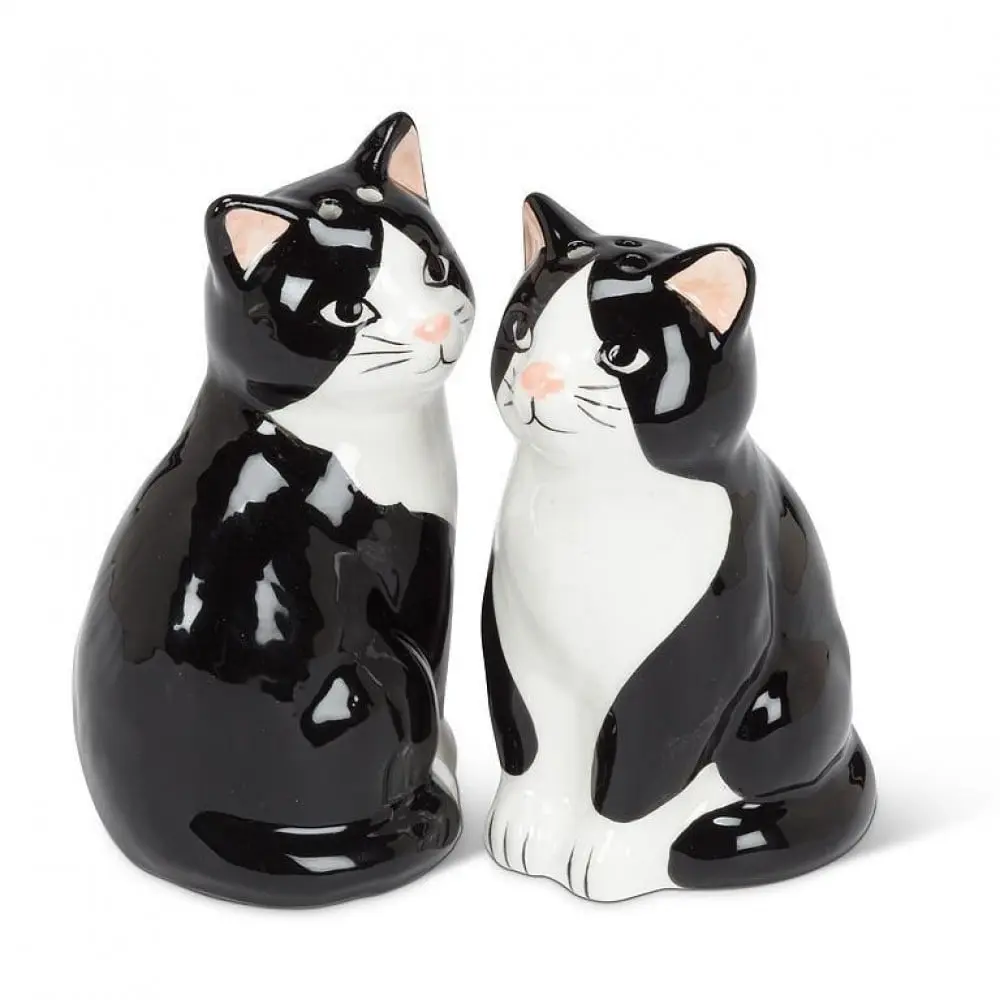 MDR Trading Inc. AB-27-KITTIE-01 Ceramic Sitting Kitty Salt & Pepper Shaker Set, Kitchen Seasoning Utensil