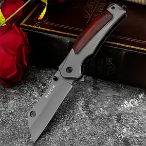 BK High-Hardness Wear-Resistant Folding Knife 5Cr13MoV steel blade 420 steel + colored wood handle Ideal holiday gift Practical pocket knife for outdoor camping and hiking Fishing knife Folding Pocket Knives