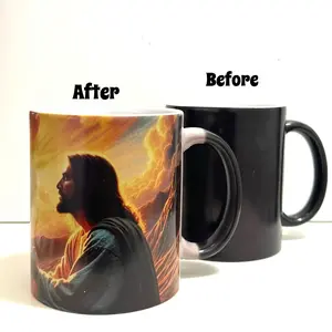 Jesus Heat Color Changing Mug 11 oz Ceramic - Perfect Tumbler for Drinks - Drinkware