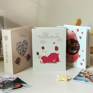 New 6 Inch Mini Heart Cute Portable Scrapbook Photo Album, Student Card Book, Travel Memory Album, Insert Photo Album for Valentine's Day, Christmas, Halloween, Thanksgiving, Birthday & Holiday Gifts, Perfect for Decoration, Travel and Parties