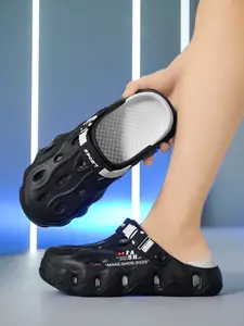 Men's Outdoor Sports Spring Summer New Hole Shoes Coconut Shoe Slippers Height Increasing Fashion Trend Thick Sole Anti-Slip Wear-Resistant