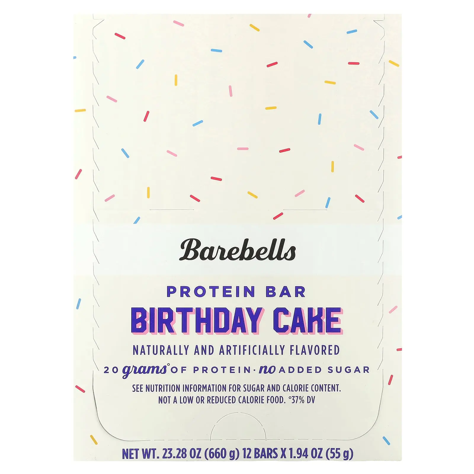 Barebells Protein Bar, Birthday Cake, 12 Bars, 1.94 oz (55 g) Each